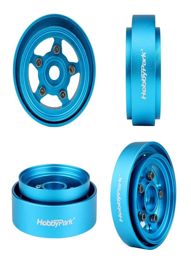 HobbyPark Aluminum Beadlock Wheels Rims Wheel Hub for Tamiya Hornet, Grasshopper, Mighty Frog, Buggy Champ, Fast Attack, Fighting Buggy Upgrades Upgrades Replacement (Blue) - Image 5